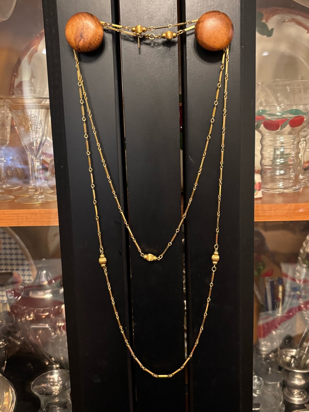 Vintage Monet Gold-Tone Single Strand Station Necklace
